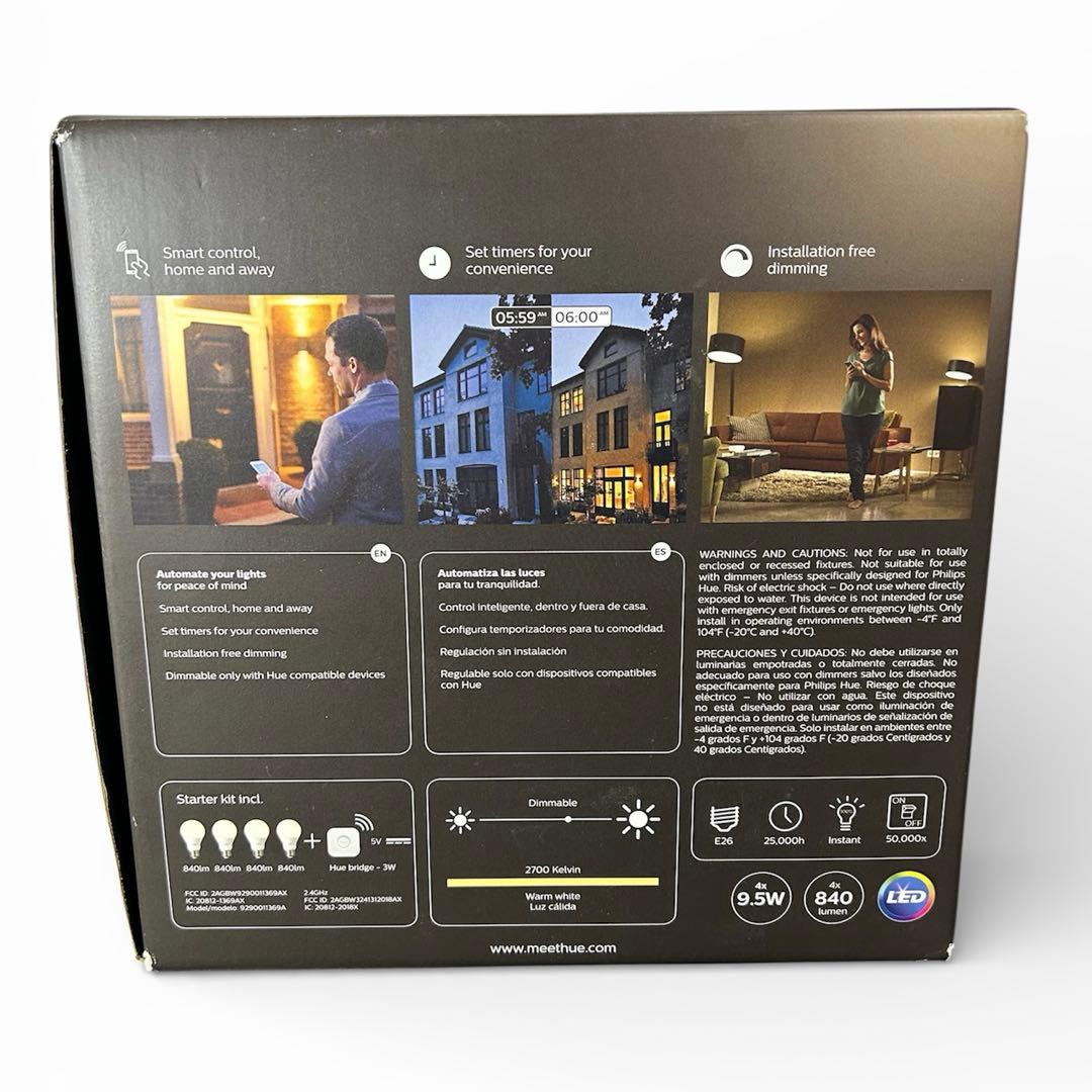 PHILIPS hue WHITE Bulb starter kit 4球