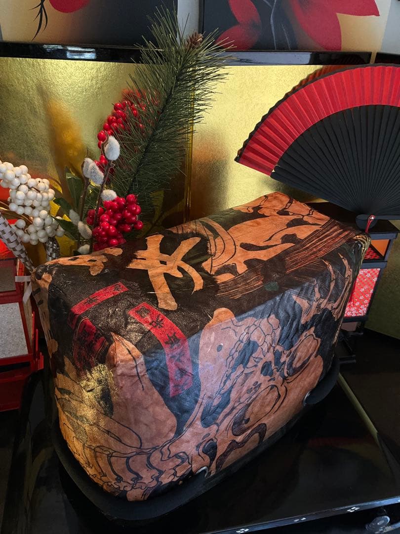 一閑張り　一閑張りバッグ　古文書　着物　浮世絵　歌川国芳　相馬の古内裏