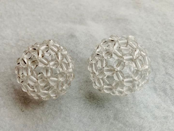 神聖幾何学フラーレン　2個セット　天然水晶4mm