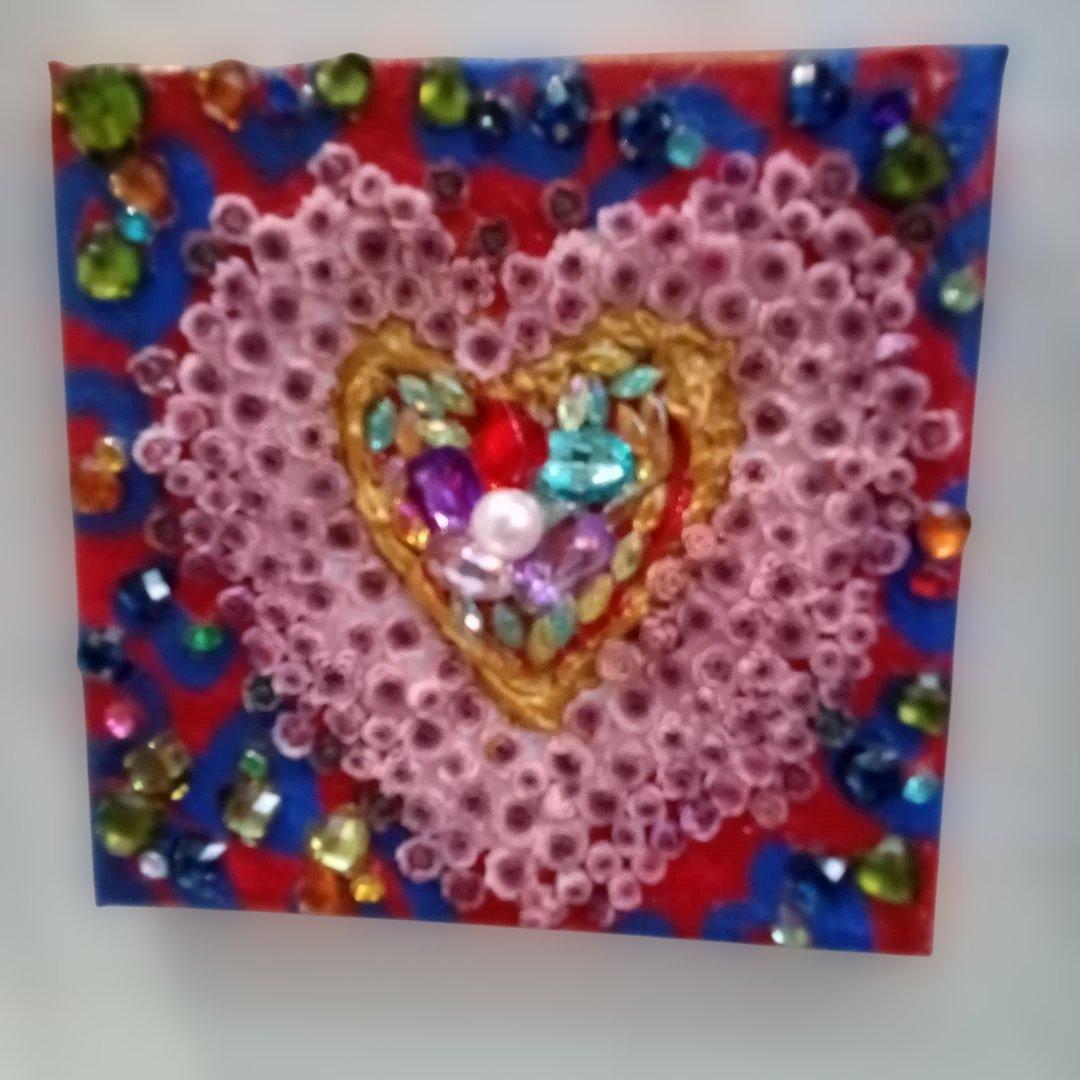 壁掛けアート　ハートシリーズ15cm　額不要