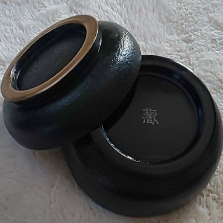 骨董ふた付き漆器鉢（２個セット）