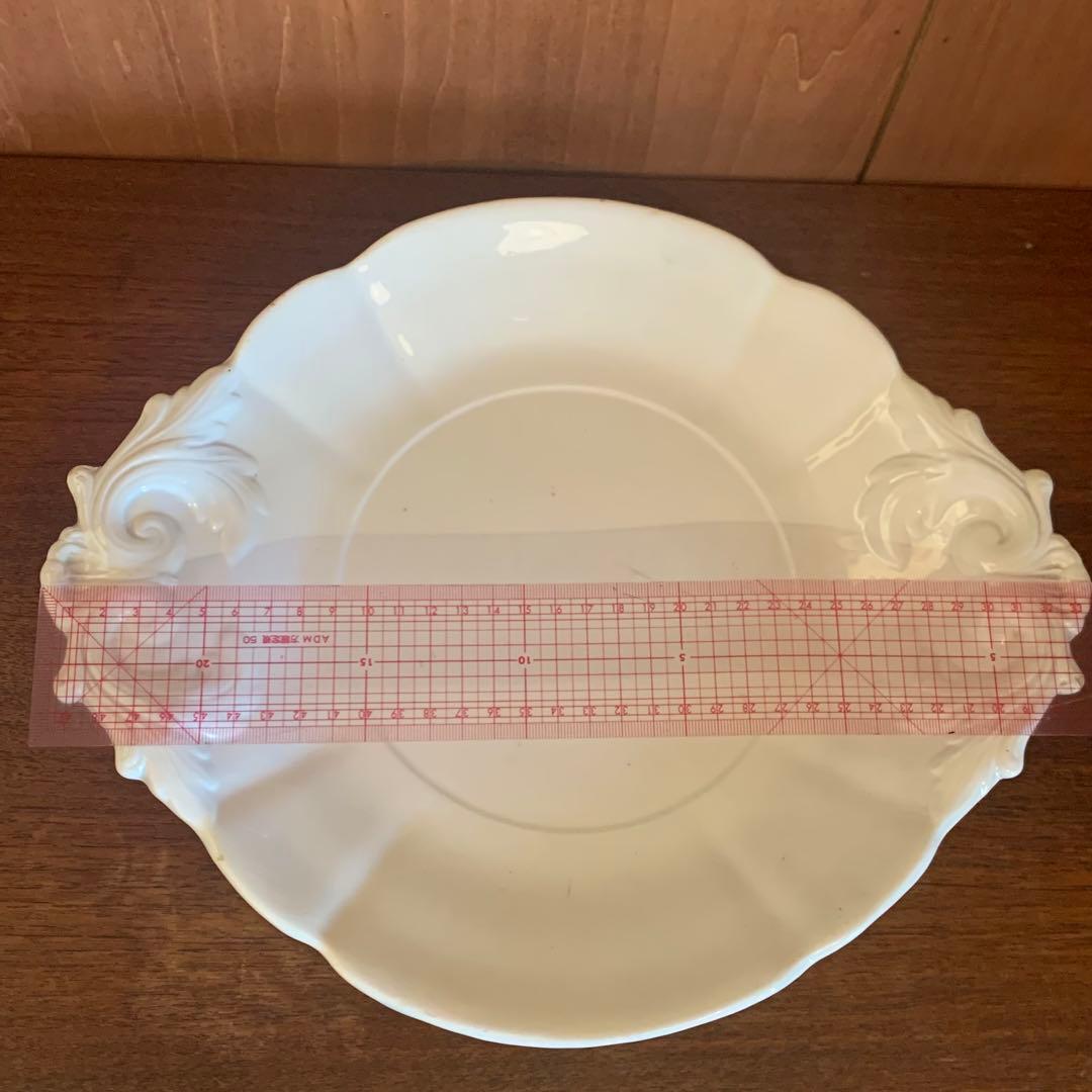 フランス　アンティーク　Niderviller レリーフ　高台皿　culnoir