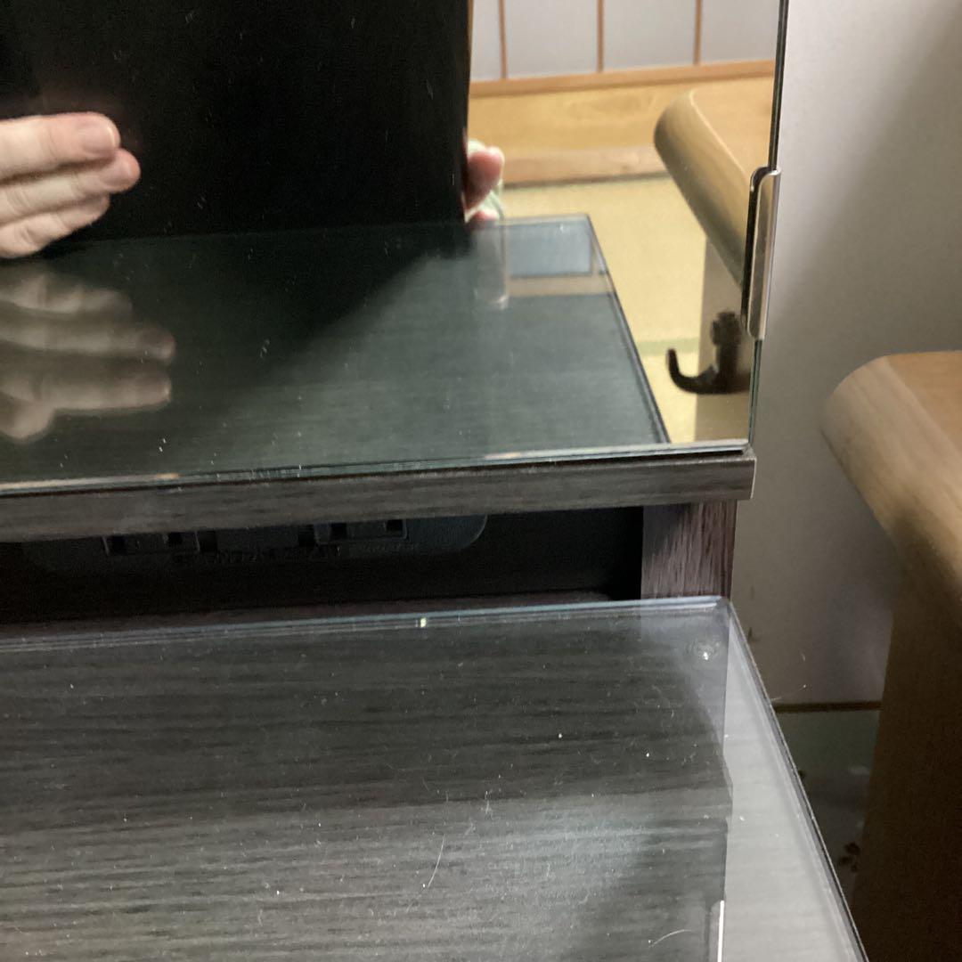 ニトリ　ダークブラウン 三面鏡 ドレッサー