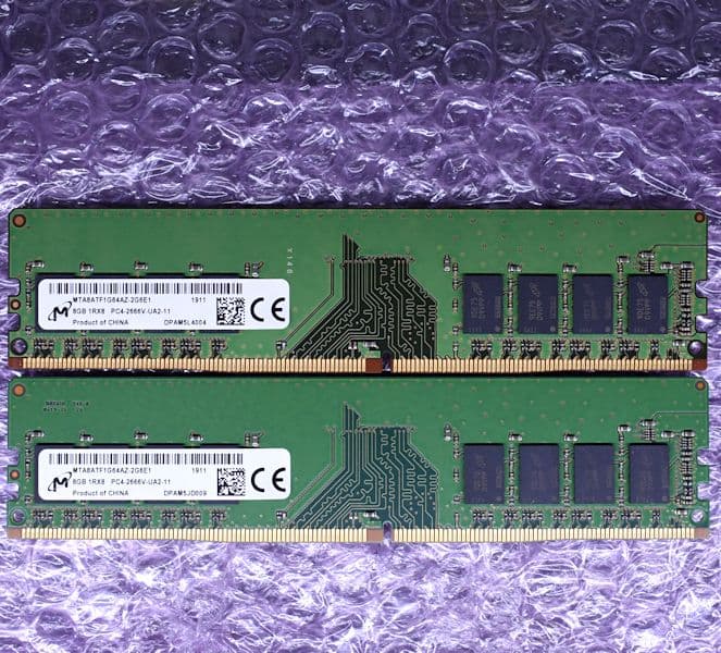 MICRON DDR4-2666 V 16GB（8GB×2）動作確認済