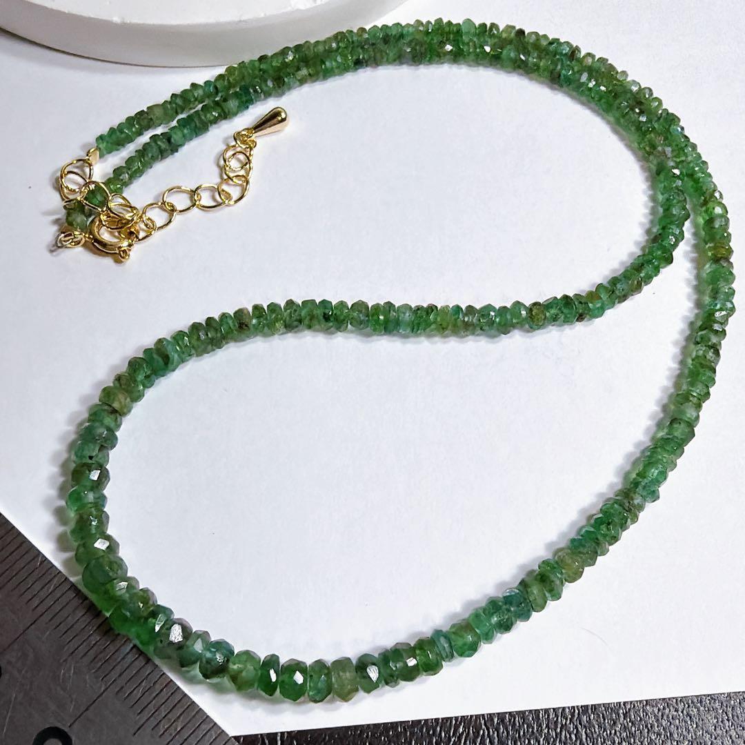 サービス品＊ザンビア産エメラルドのネックレスa37
