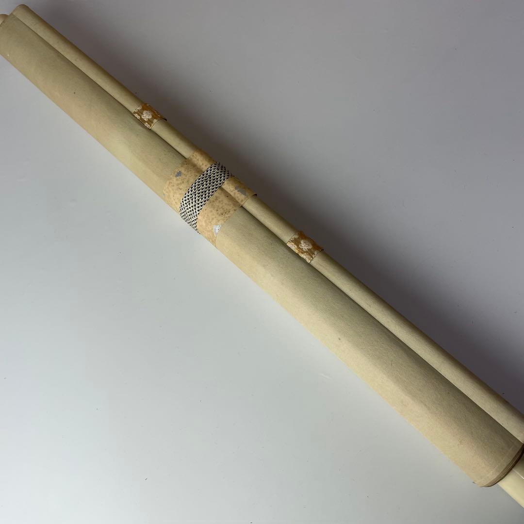 不明 紙本 彩色 寿老人 人物 鹿 掛軸 掛け軸