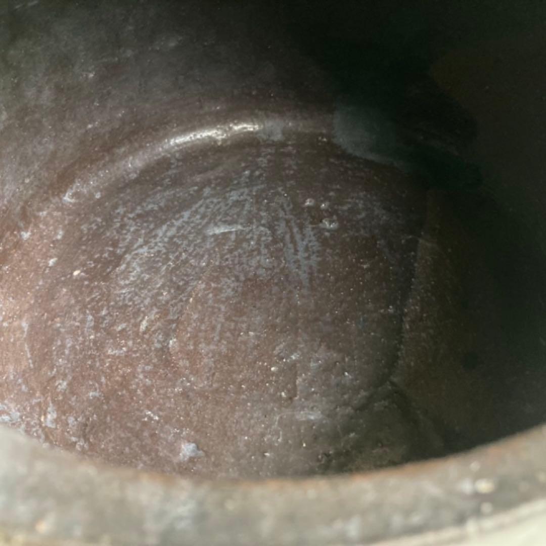 古い猫火鉢 行火 香炉 花器 釣鐘型 兜型 置物 オブジェ 陶器 古道具 レトロ