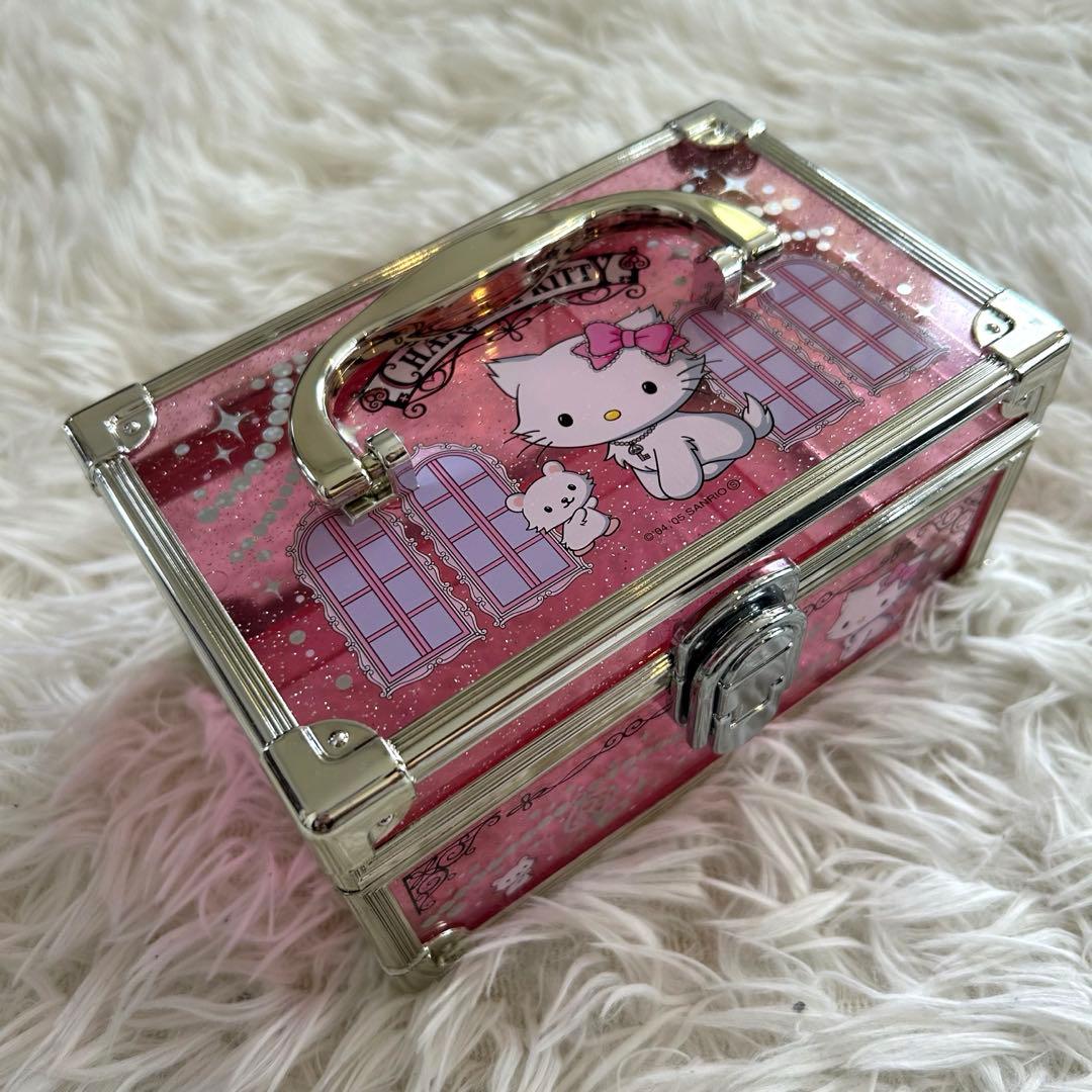 希少✨チャーミーキティ バニティケース 2005 レア ピンク ラメ　平成レトロ