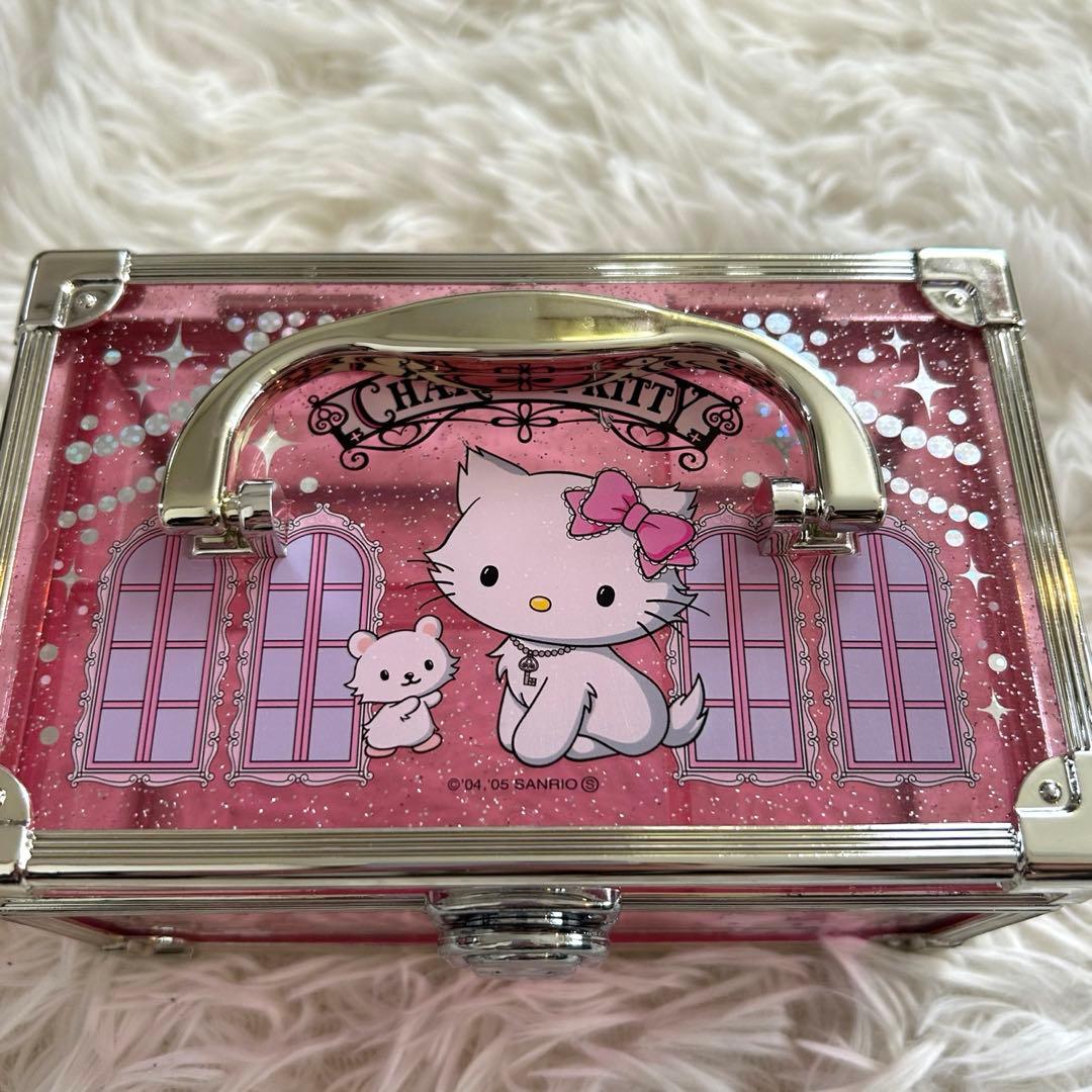 希少✨チャーミーキティ バニティケース 2005 レア ピンク ラメ　平成レトロ