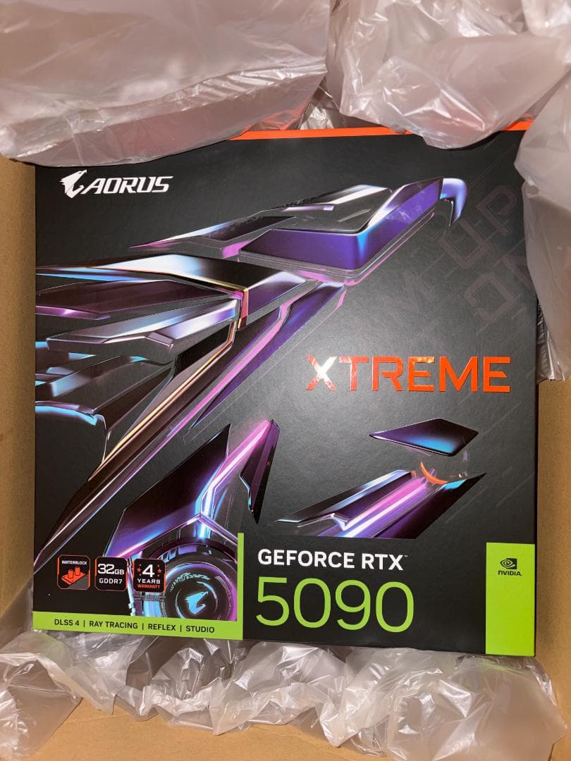 グラフィックボード・グラボ・ビデオカード GIGABYTE RTX5090 GV-N5090AORUSX WB-32GD