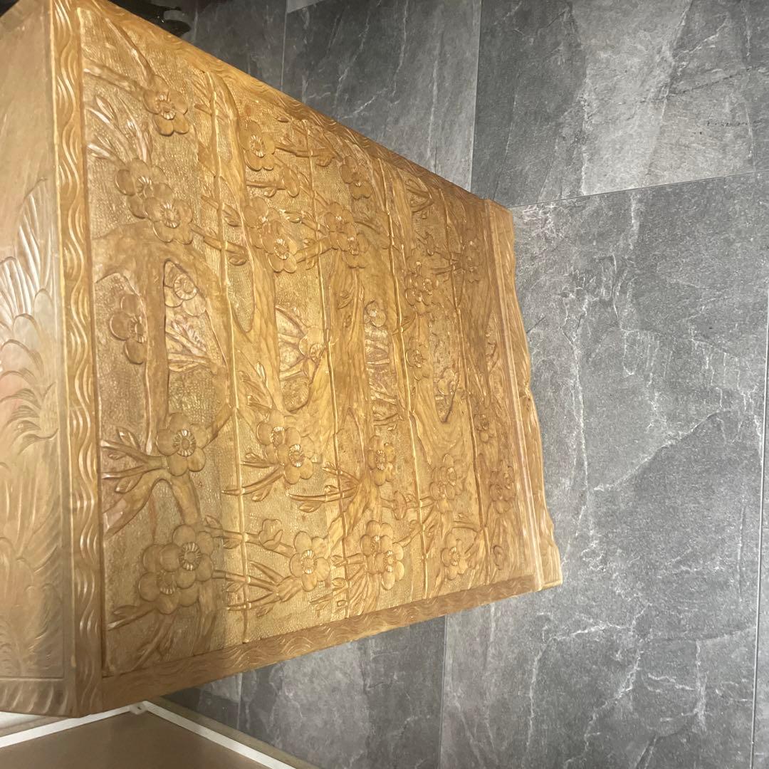 伝統工芸 軽井沢彫 花文 梅 5段 小引き出し 抽斗 最終値下げ早い者勝ちです