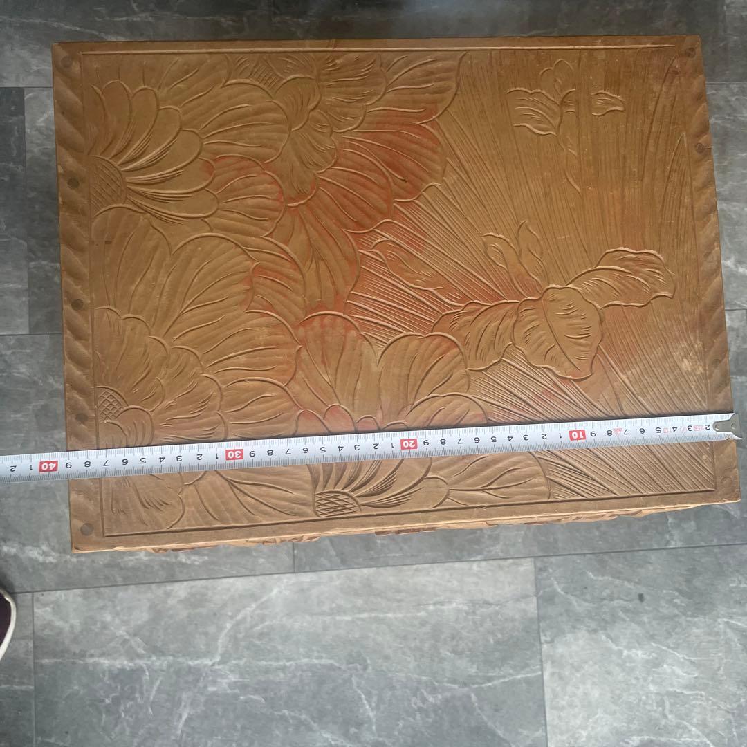 伝統工芸 軽井沢彫 花文 梅 5段 小引き出し 抽斗 最終値下げ早い者勝ちです