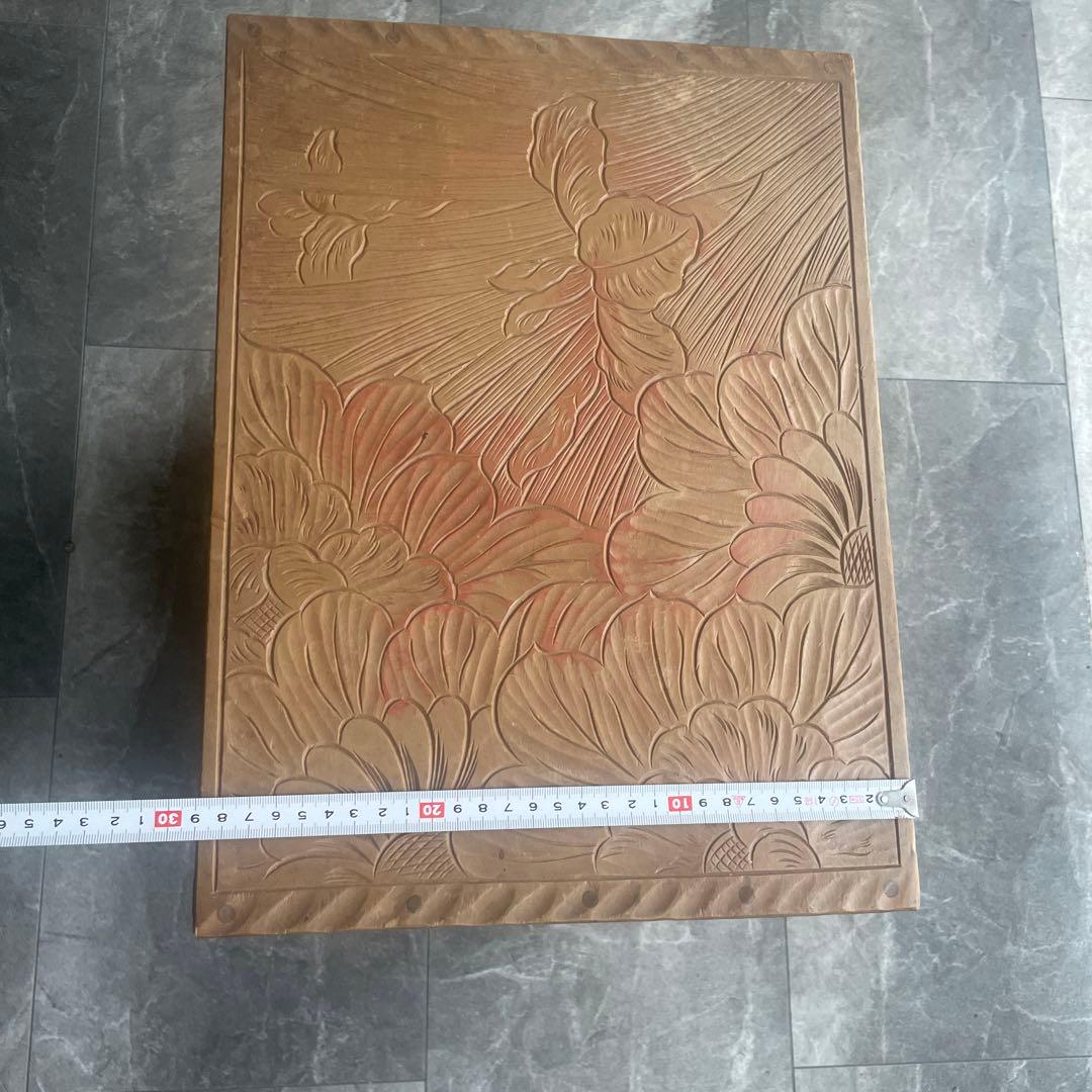 伝統工芸 軽井沢彫 花文 梅 5段 小引き出し 抽斗 最終値下げ早い者勝ちです
