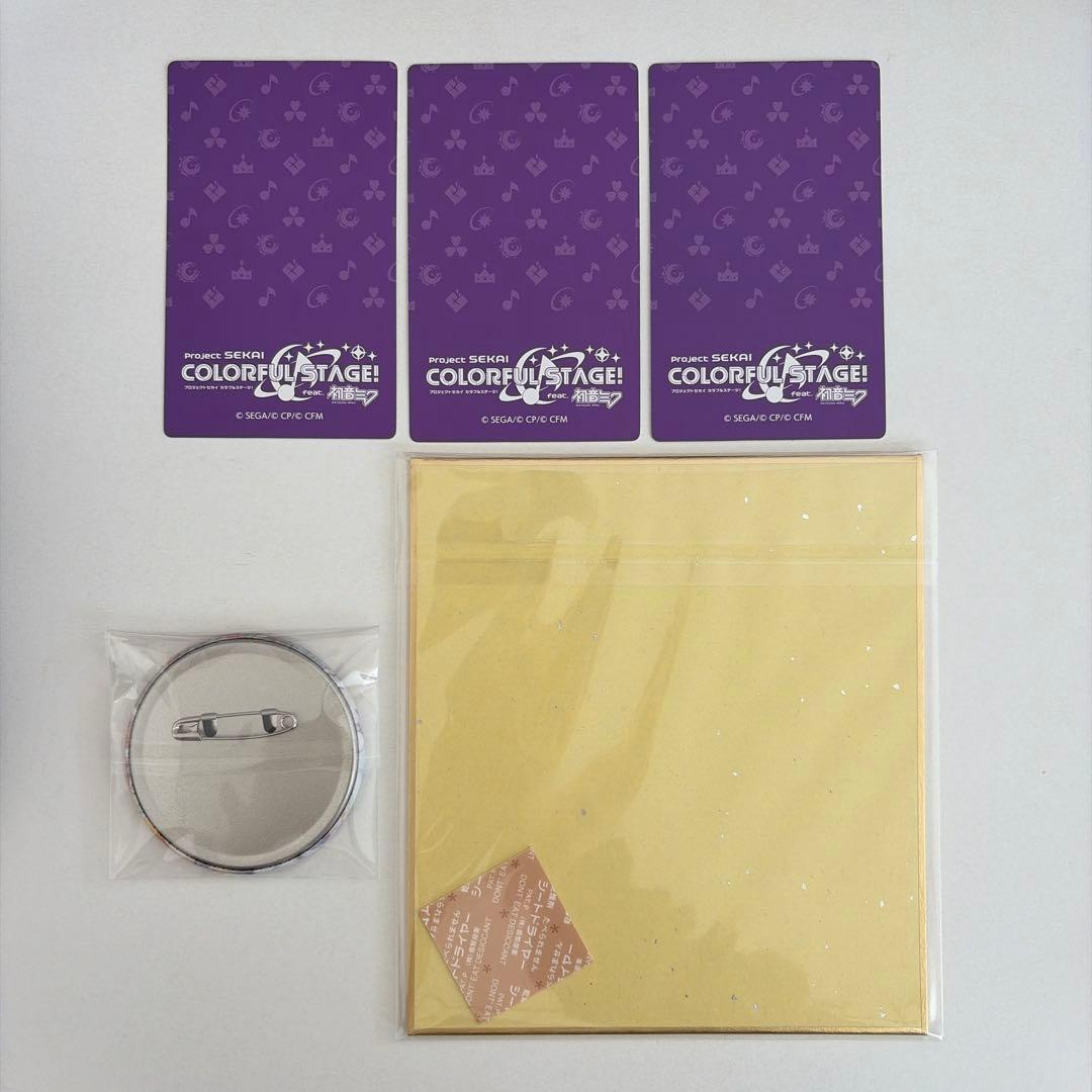 プロセカ　東雲絵名　グリッター缶バッジ　エピカ　色紙　金魚