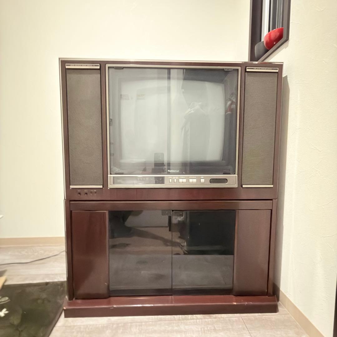 【激レア2/2・専用台】ナショナル家具調テレビ専用テレビ台（TH21用）