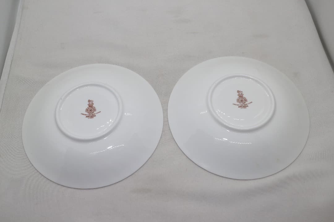 ロイヤルドルトン アルカディア スープカップ&ソーサー 2客