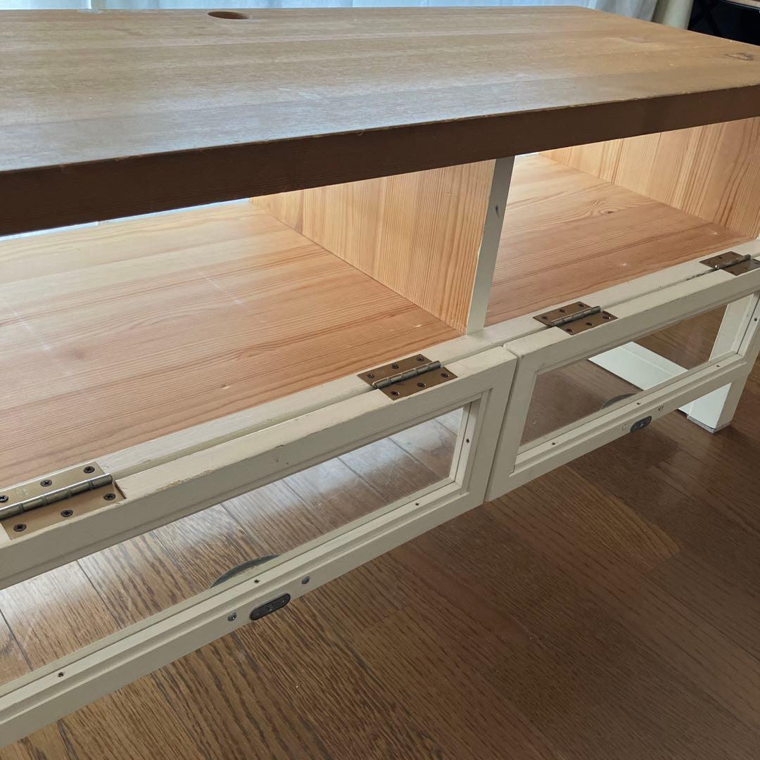 木製テレビボード 扉付き