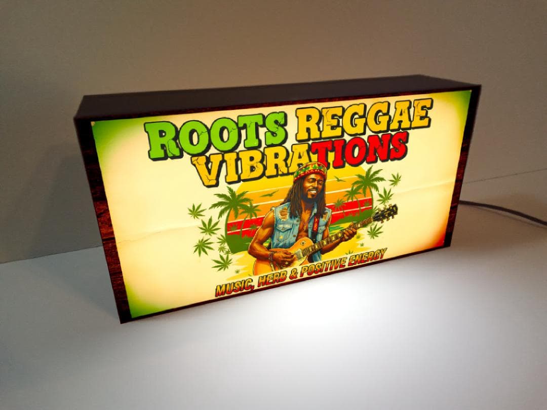 【オーダー無料】レゲエ ジャマイカ レコード 看板 置物 雑貨 ライトBOX