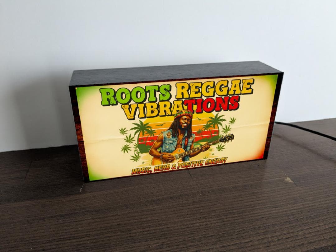【オーダー無料】レゲエ ジャマイカ レコード 看板 置物 雑貨 ライトBOX