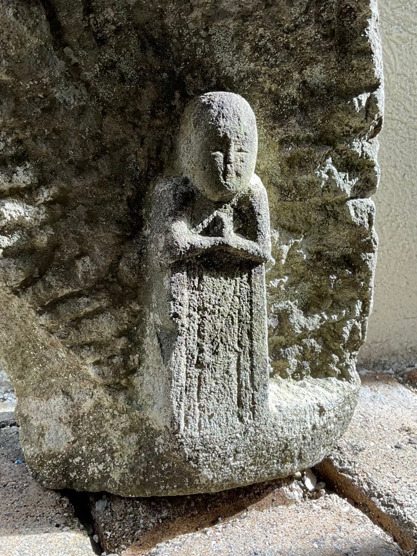 野仏　石仏　地蔵菩薩立像　仏像　仏教美術　江戸時代　新潟県　高さ約33cm