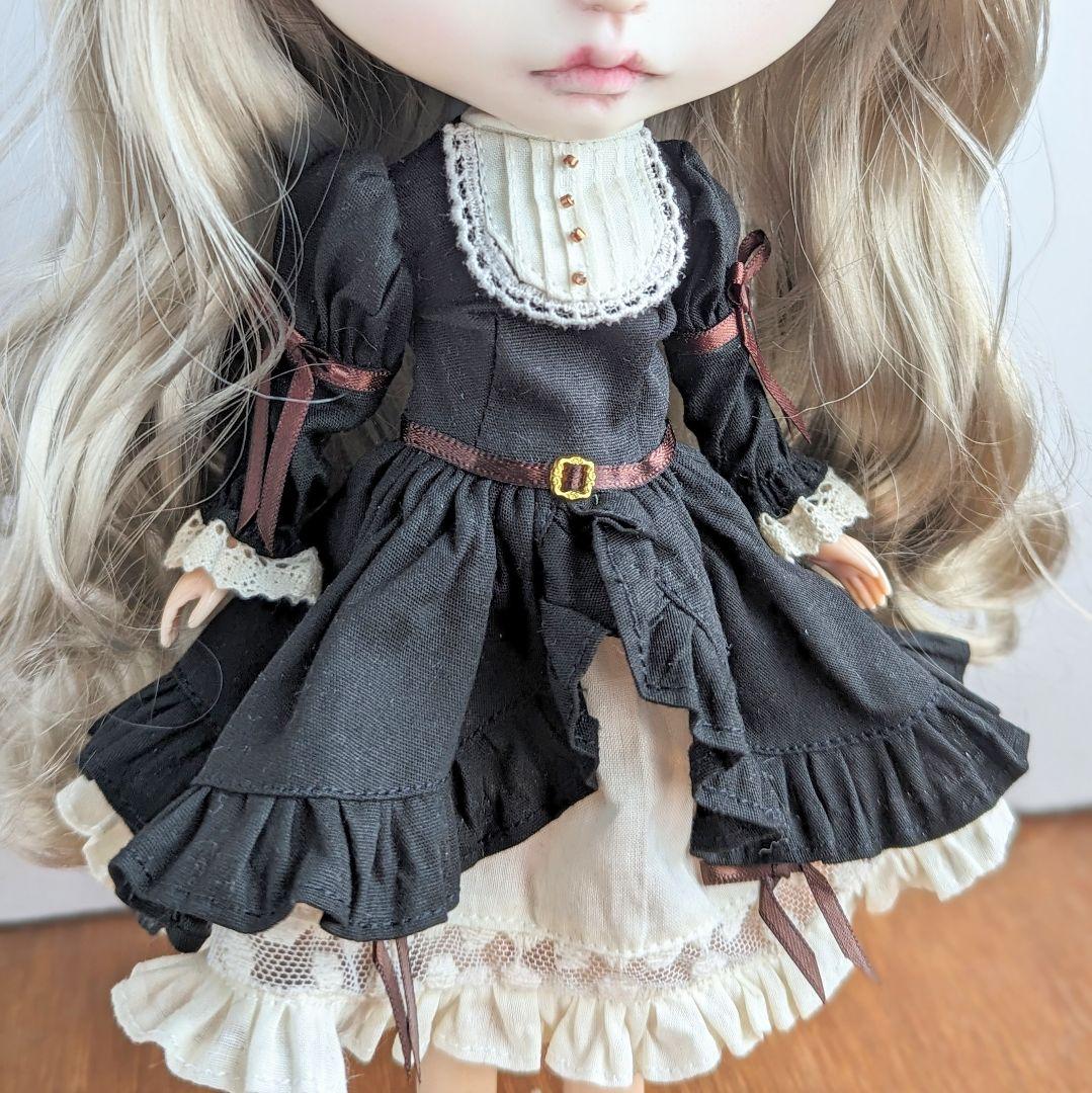 1063※ブライスアウトフィット※黒のオーバースカートクラシカルワンピース