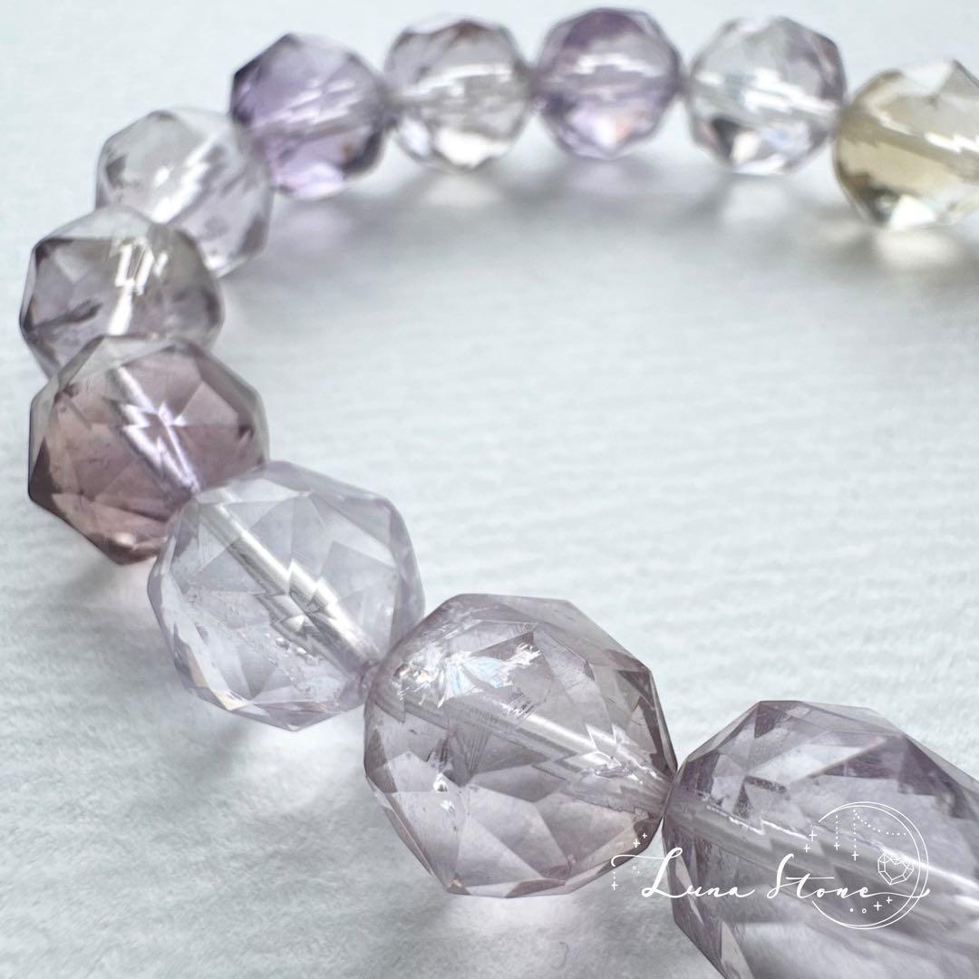 【アメトリン】優しくきらめく光の彩り 天然石 ブレスレット