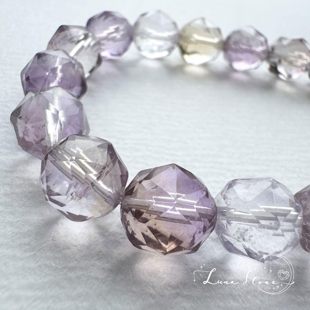 【アメトリン】優しくきらめく光の彩り 天然石 ブレスレット