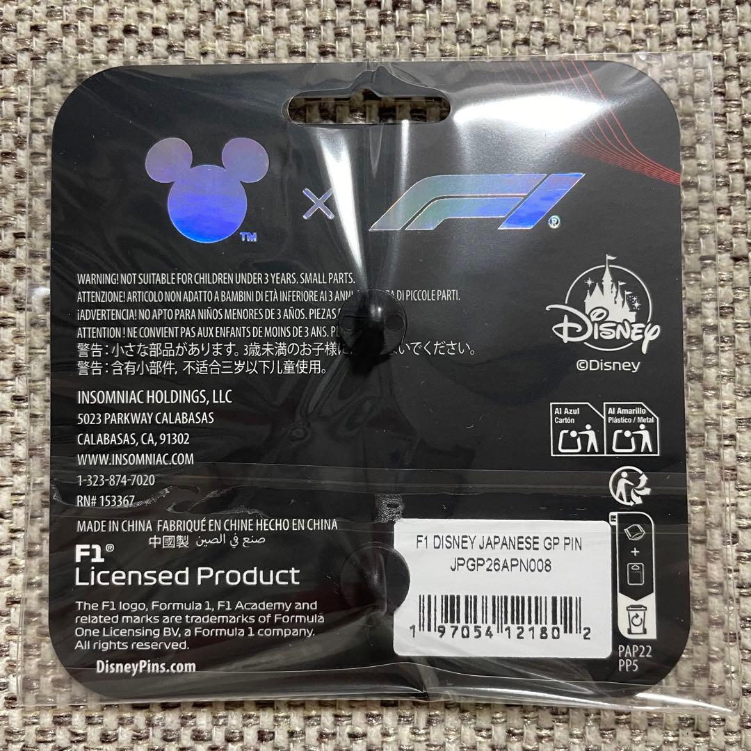 F1　日本グランプリ 2026　ディズニー　ピンバッジ　鈴鹿　SUZUKA