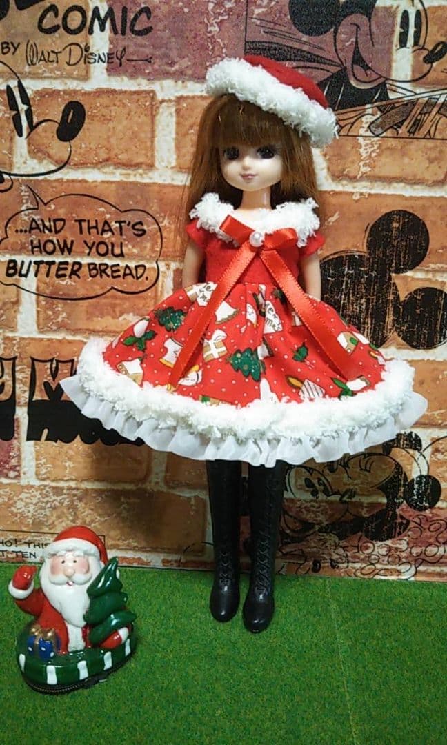 クリスマス バージョン リカちゃん人形 お洋服 ハンドメイド 2113