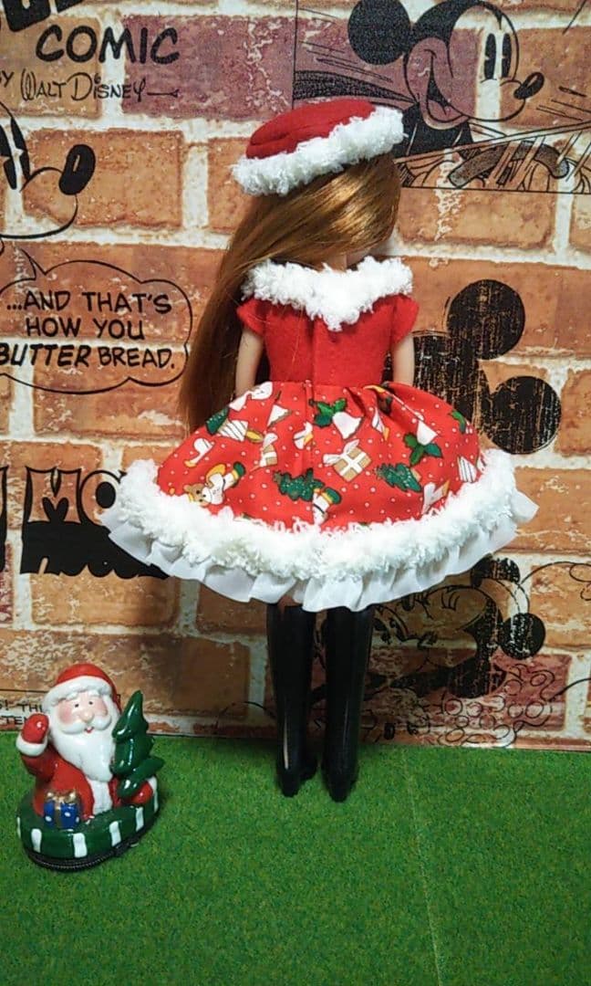 クリスマス バージョン リカちゃん人形 お洋服 ハンドメイド 2113