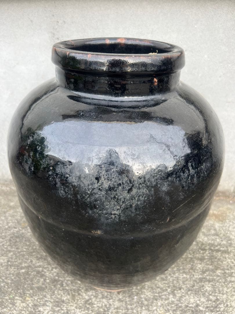 信州上田　入沢焼　茶壺置物 サイズ約高い440mm直径340mm状態が良好