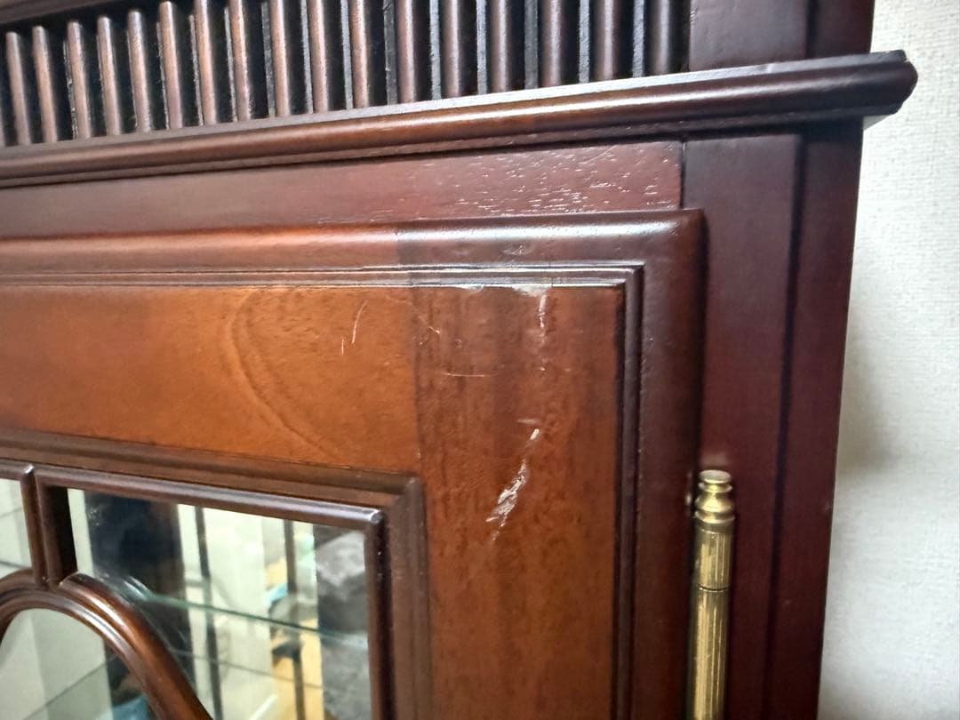 キュリオケース　「グレース」　マボガニー材　飾り棚　IDC大塚家具