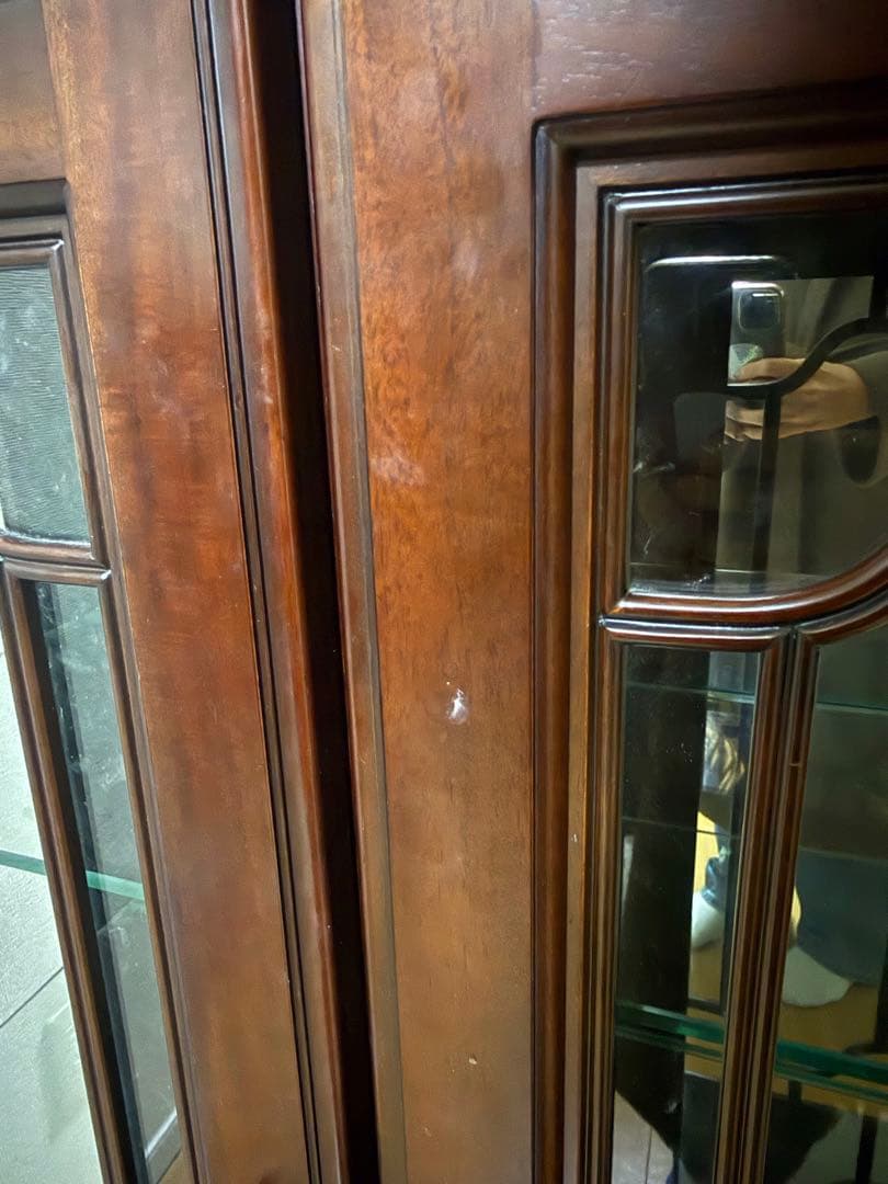 キュリオケース　「グレース」　マボガニー材　飾り棚　IDC大塚家具