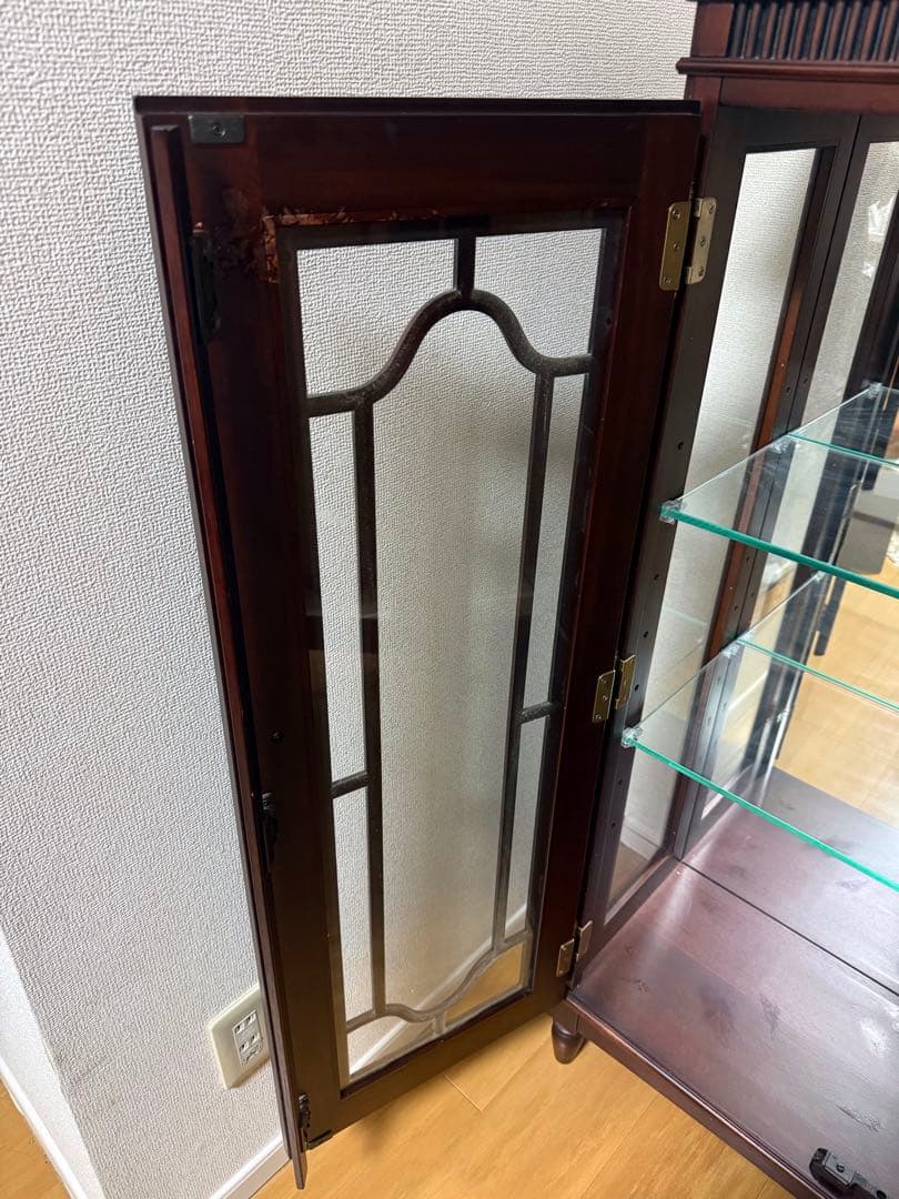 キュリオケース　「グレース」　マボガニー材　飾り棚　IDC大塚家具