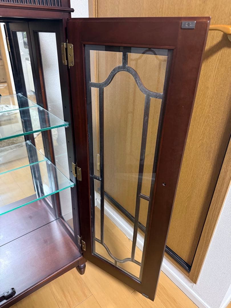 キュリオケース　「グレース」　マボガニー材　飾り棚　IDC大塚家具