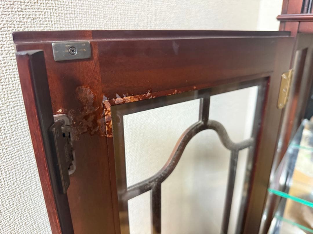 キュリオケース　「グレース」　マボガニー材　飾り棚　IDC大塚家具