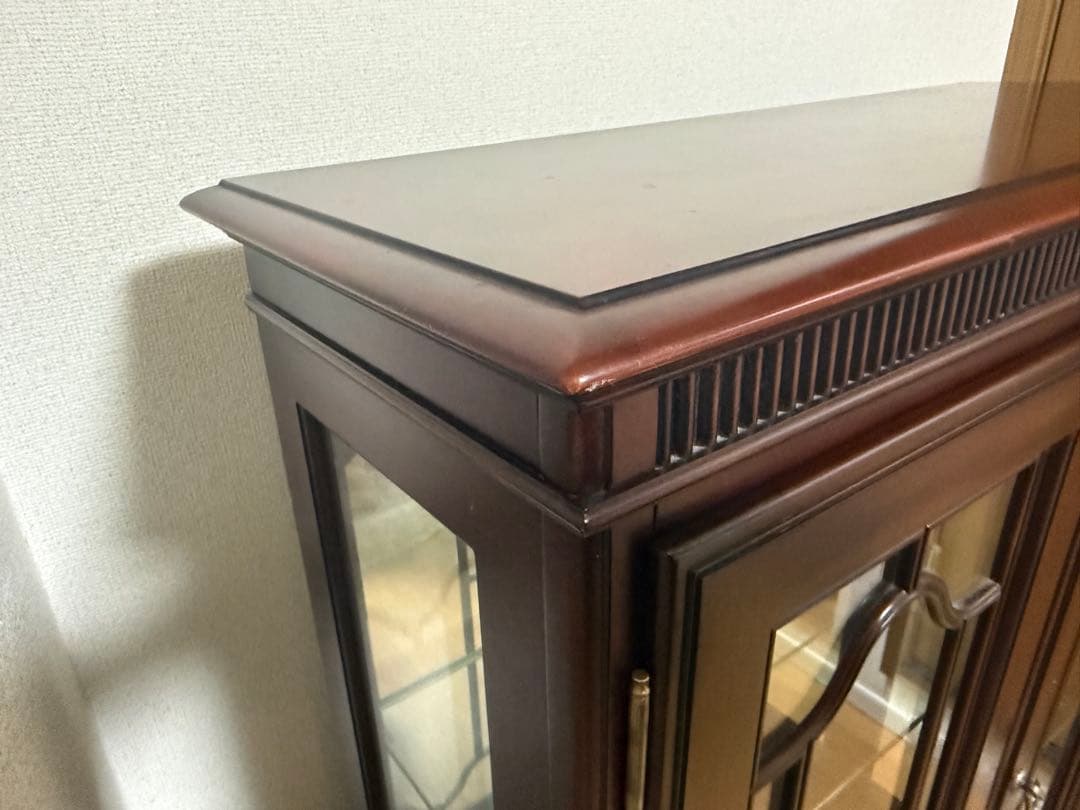 キュリオケース　「グレース」　マボガニー材　飾り棚　IDC大塚家具