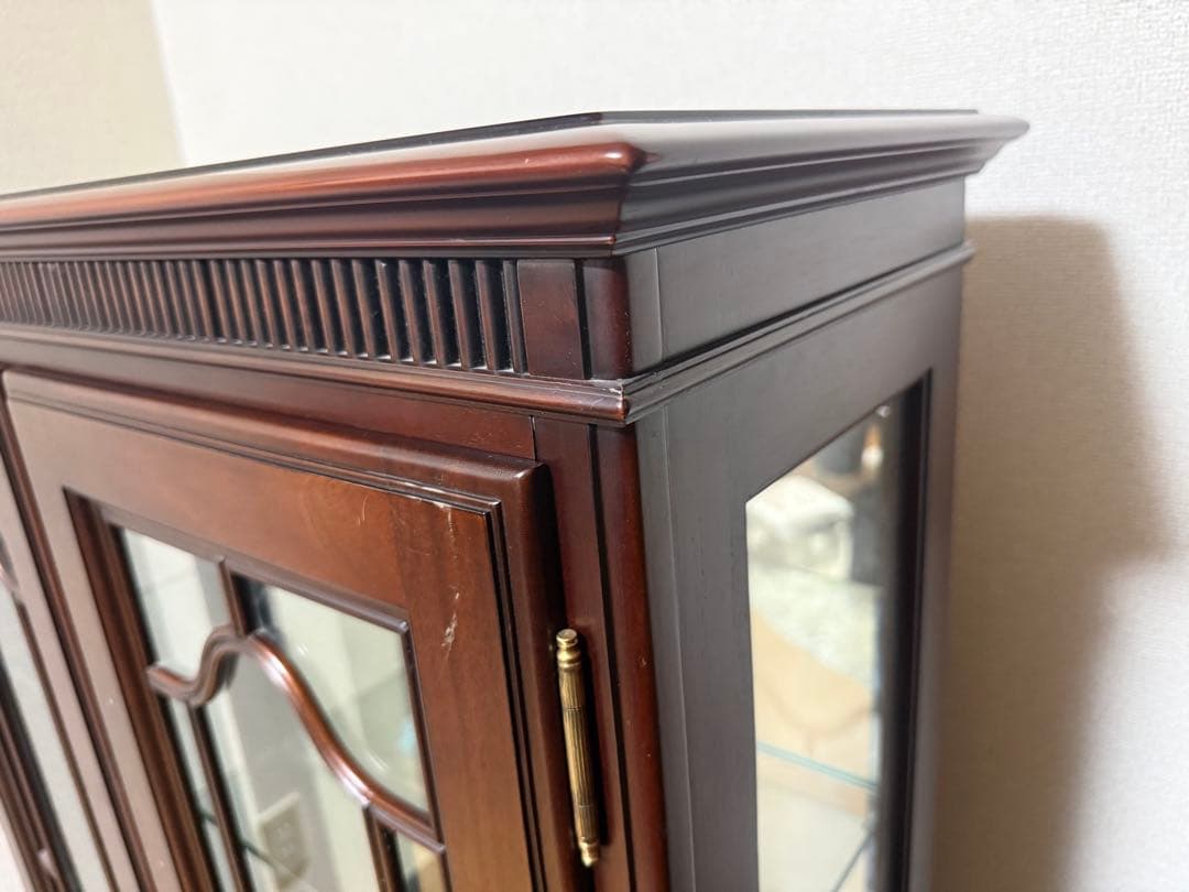 キュリオケース　「グレース」　マボガニー材　飾り棚　IDC大塚家具