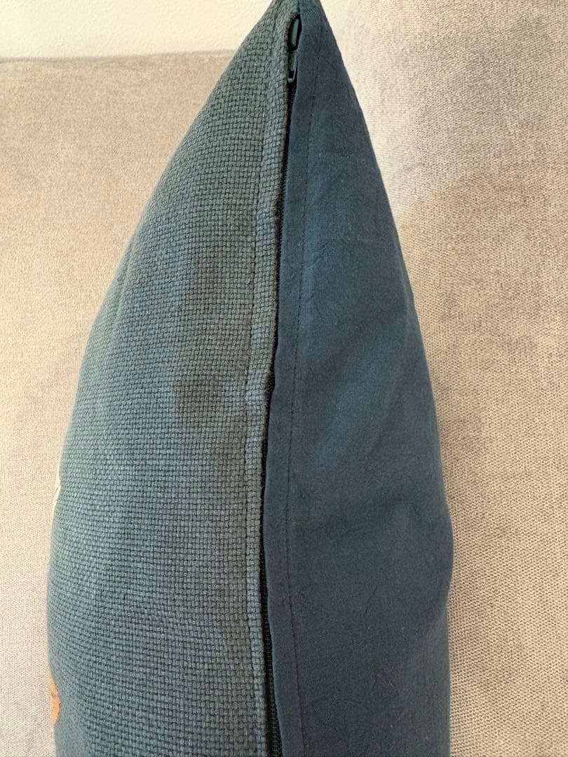 ミナペルホネン　ハンドメイドクッションカバー★happa smoky green