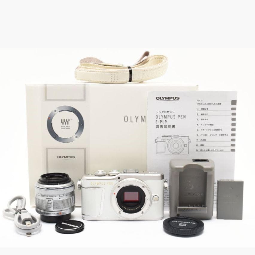 スマホ転送✨ OLYMPUS PEN E‑PL9 ホワイト ミラーレス 一眼レフ
