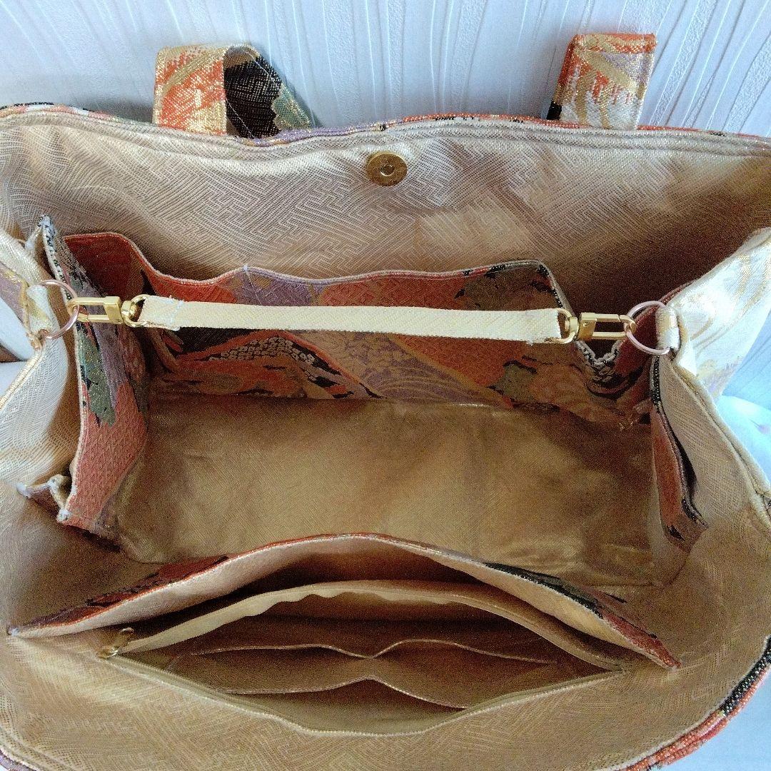 Atelier Aquaページ 特大トートバッグ正絹佐賀錦袋帯リメイク