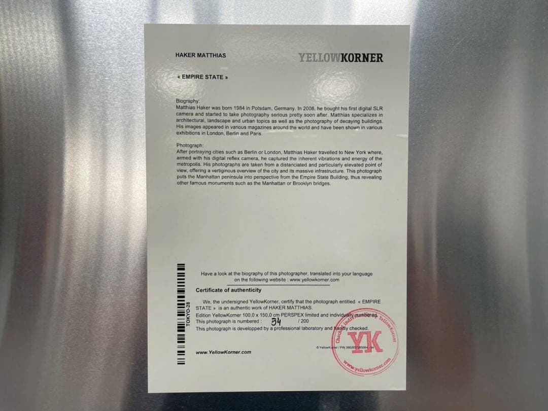 YellowKornerイエローコーナー アートパネルEMPIRE STATE
