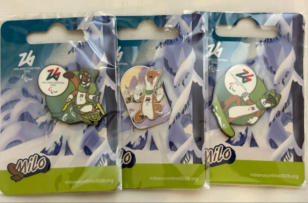 【激レア】Milo ピンバッジ 3個セット ミラノ・コルティナ　オリンピック