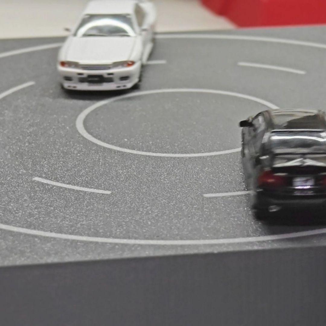 1/64 ミニカー 電動ドリフト 回転 走行ステージ カスタムジオラマ