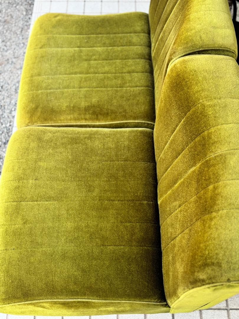 引取限定 レトロモダン 昭和 二人掛け 2シーターソファ 喫茶店