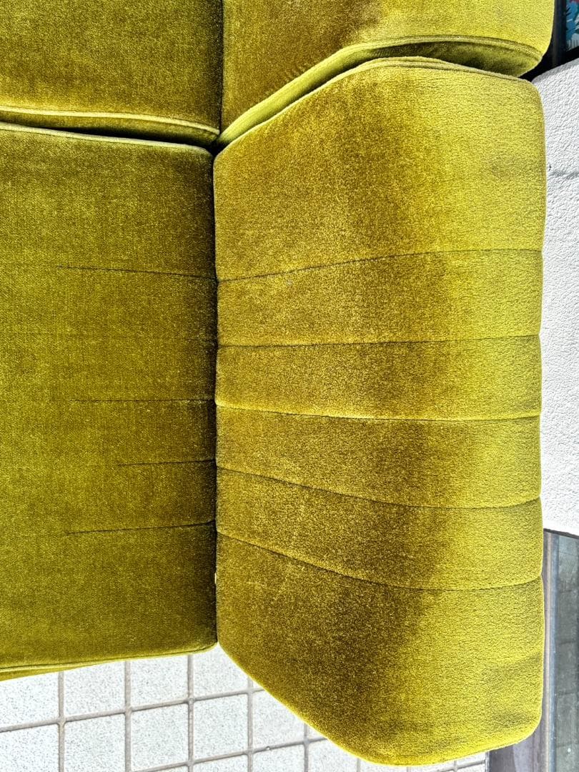 引取限定 レトロモダン 昭和 二人掛け 2シーターソファ 喫茶店