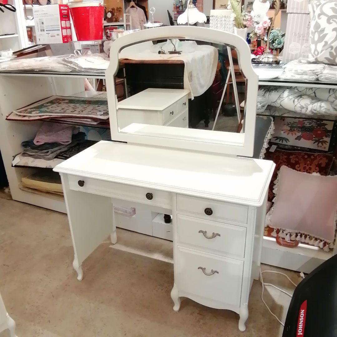 1+【2点セット】 セリーヌ ドレッサー チェア セット 東海家具 化粧台