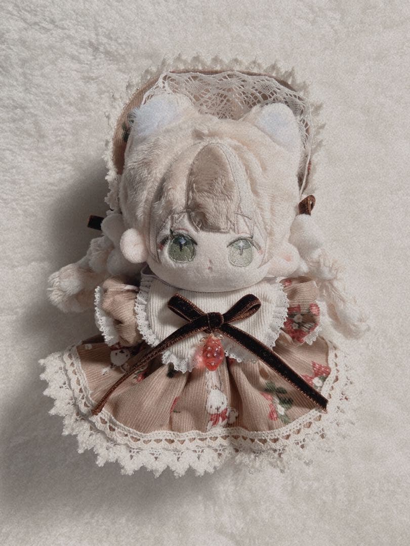 コーデュロイいちごブラウンワンピース（15）