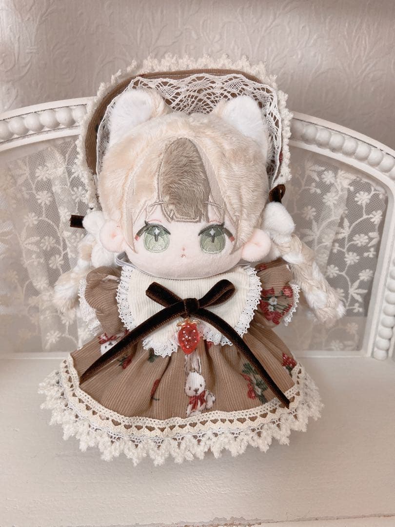 コーデュロイいちごブラウンワンピース（15）