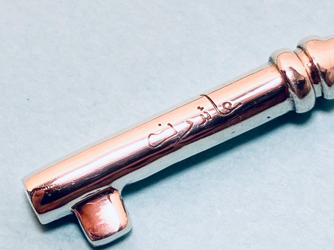 手書きアラビア文字刻印 パレスチナの鍵ペンダント＆喜平チェーン40ｃｍ付